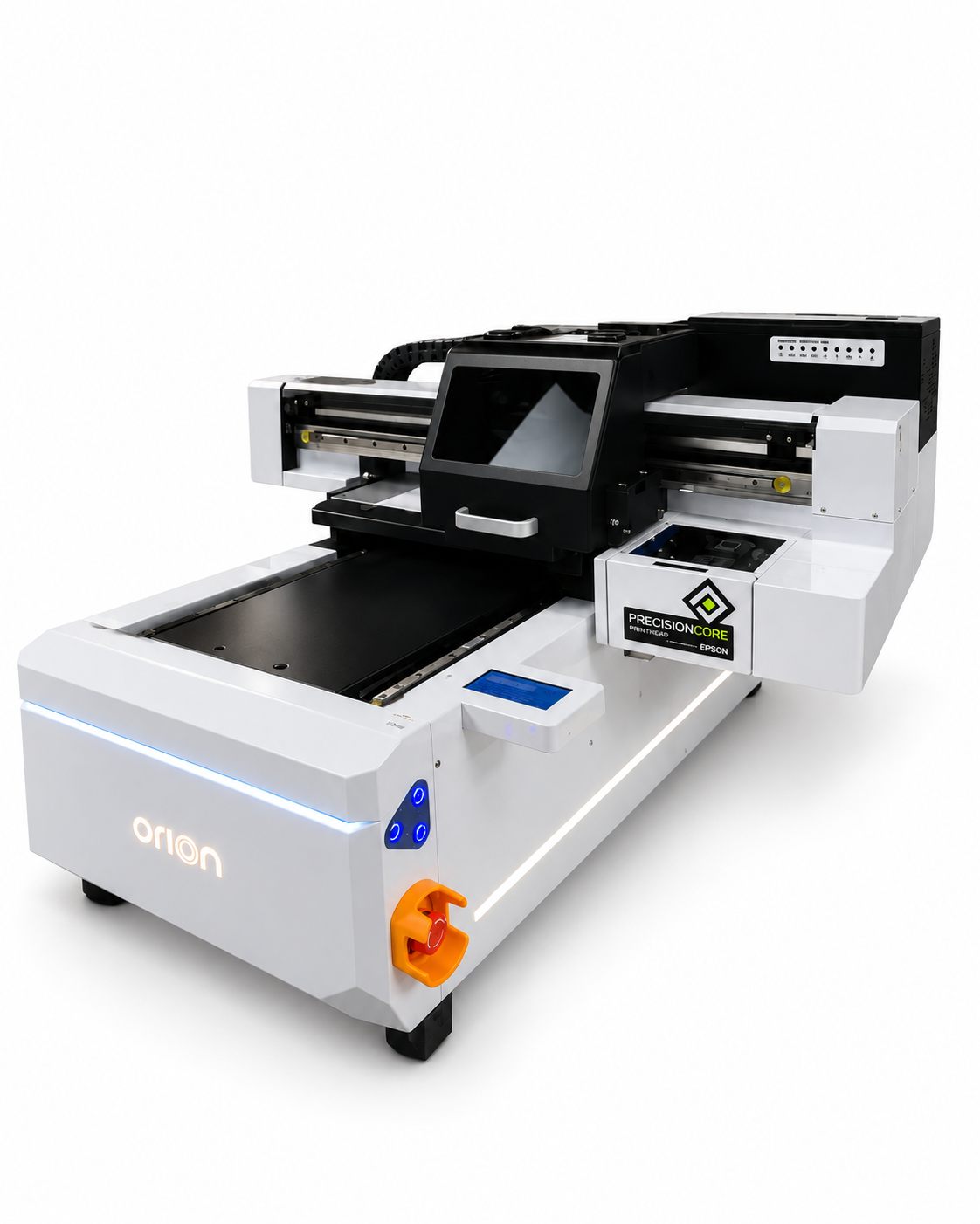 Impresora UV DTF Orion Serie T para impresión directa y transfer textil