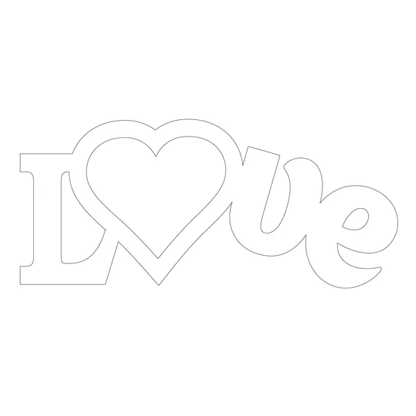 «Love» para una foto — vector para corte láser