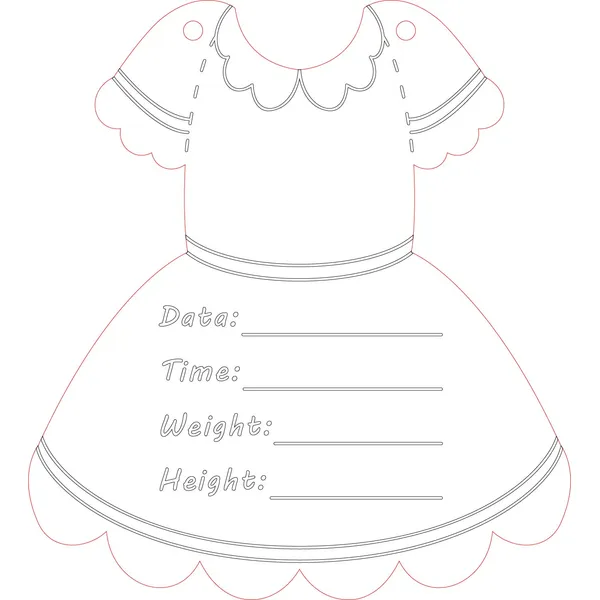 Anuncio de nacimiento 1 — vector para corte láser