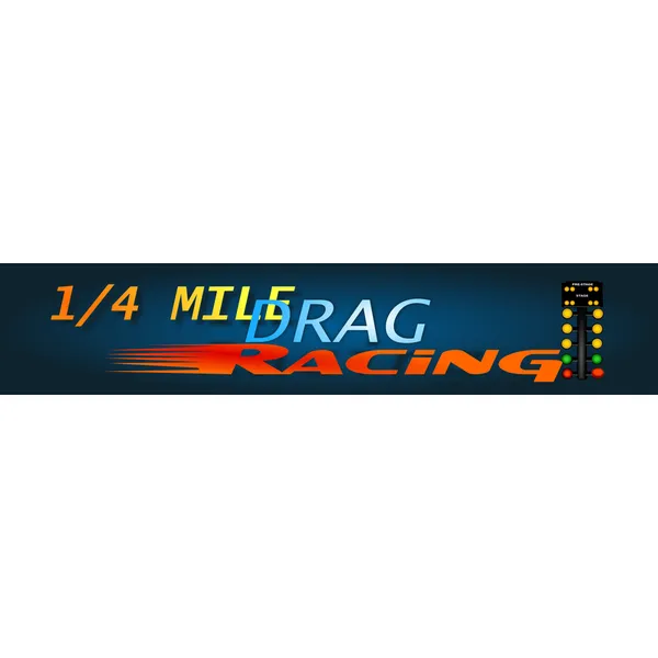 1/4 mile drag racing — vector para corte láser