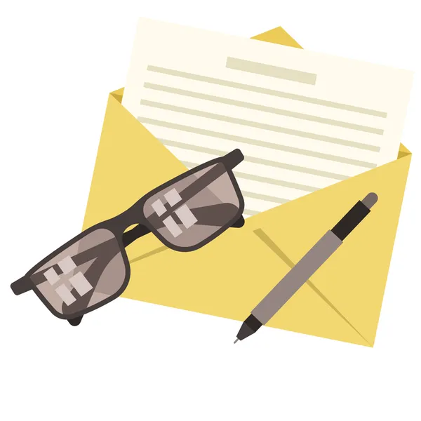 A letter in an envelope — vector para corte láser