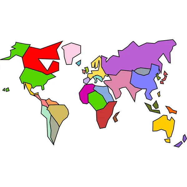 Abstract Inaccurate World Map — vector para corte láser